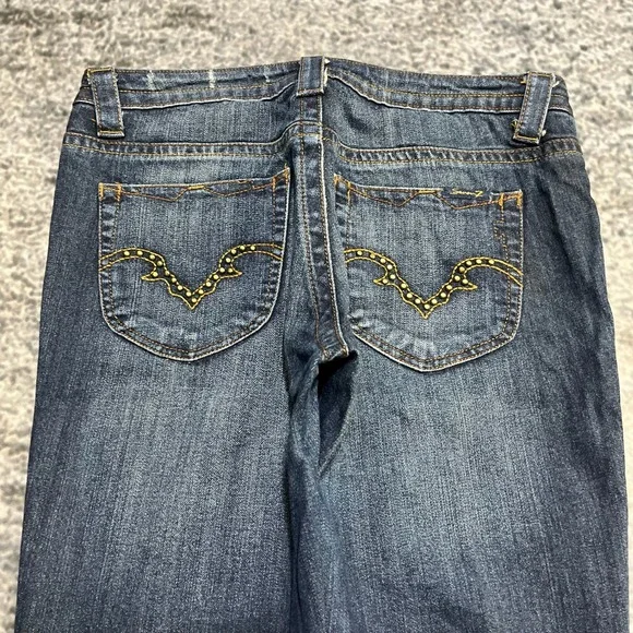 Seven7 Jeans Womens 30x34 Blue Low Rise Bootcut Flare Western Hippie Y2K - Picture 4 of 16